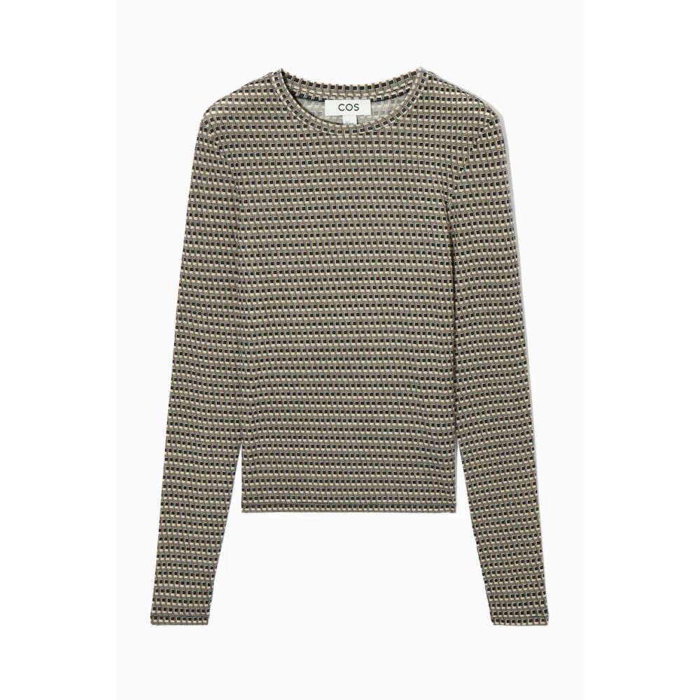 Cos Second-Skin Long-Sleeved Top In Black Nwt